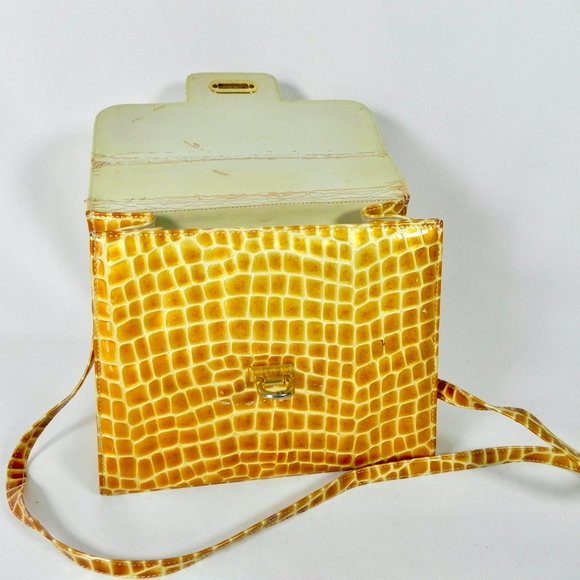 Vintage Faux Snakeskin Purse | RO-EL Canada Handbag | 1970s Fashion - Picture 4 of 10